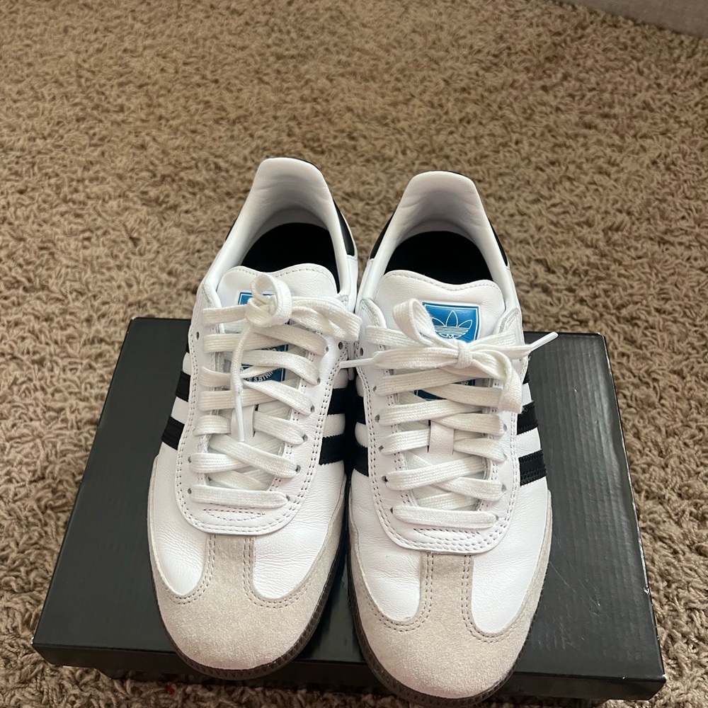 Adidas White and Black sambas